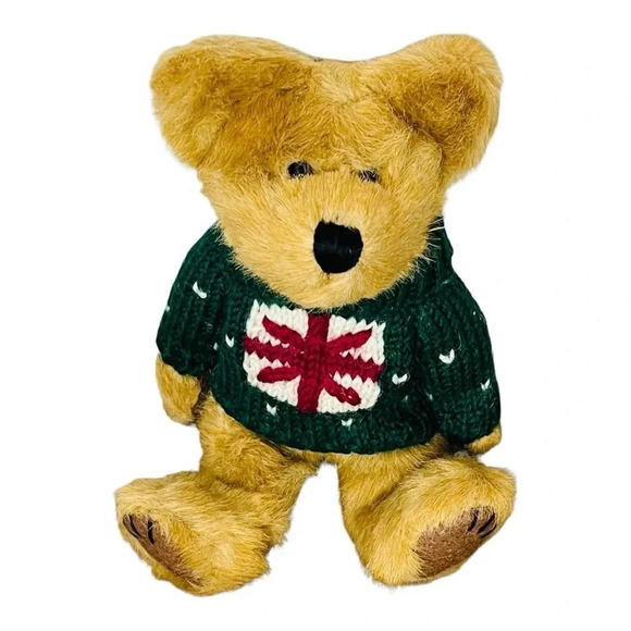 Boyds Bears Plush Casimir B Bean Retired Winter Christmas Sweater 10" NWT - Picture 2 of 8